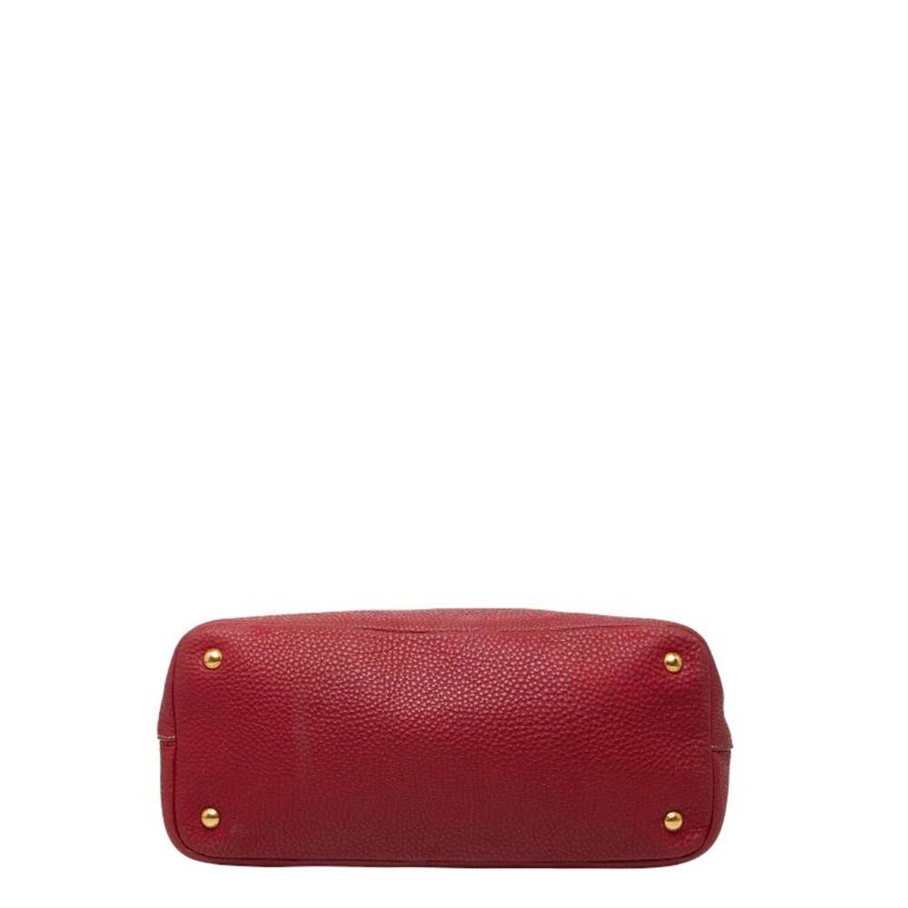 PRADA Red Leather Shoulder Bag - Picture 3 of 15
